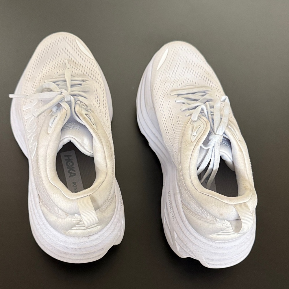 Hoka Light Gray Athletic Shoes